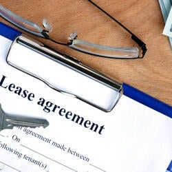Lease agreement stock image