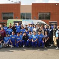 Group photo of participants for the Riverside Cleanup event