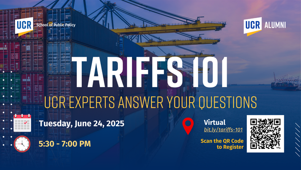 Graphic for Tariffs Webinar event