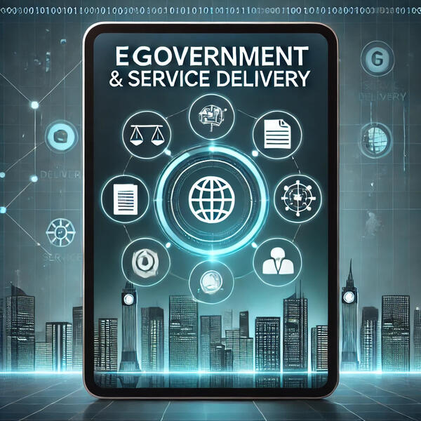 tablet with eGovernment & service delivery on it 