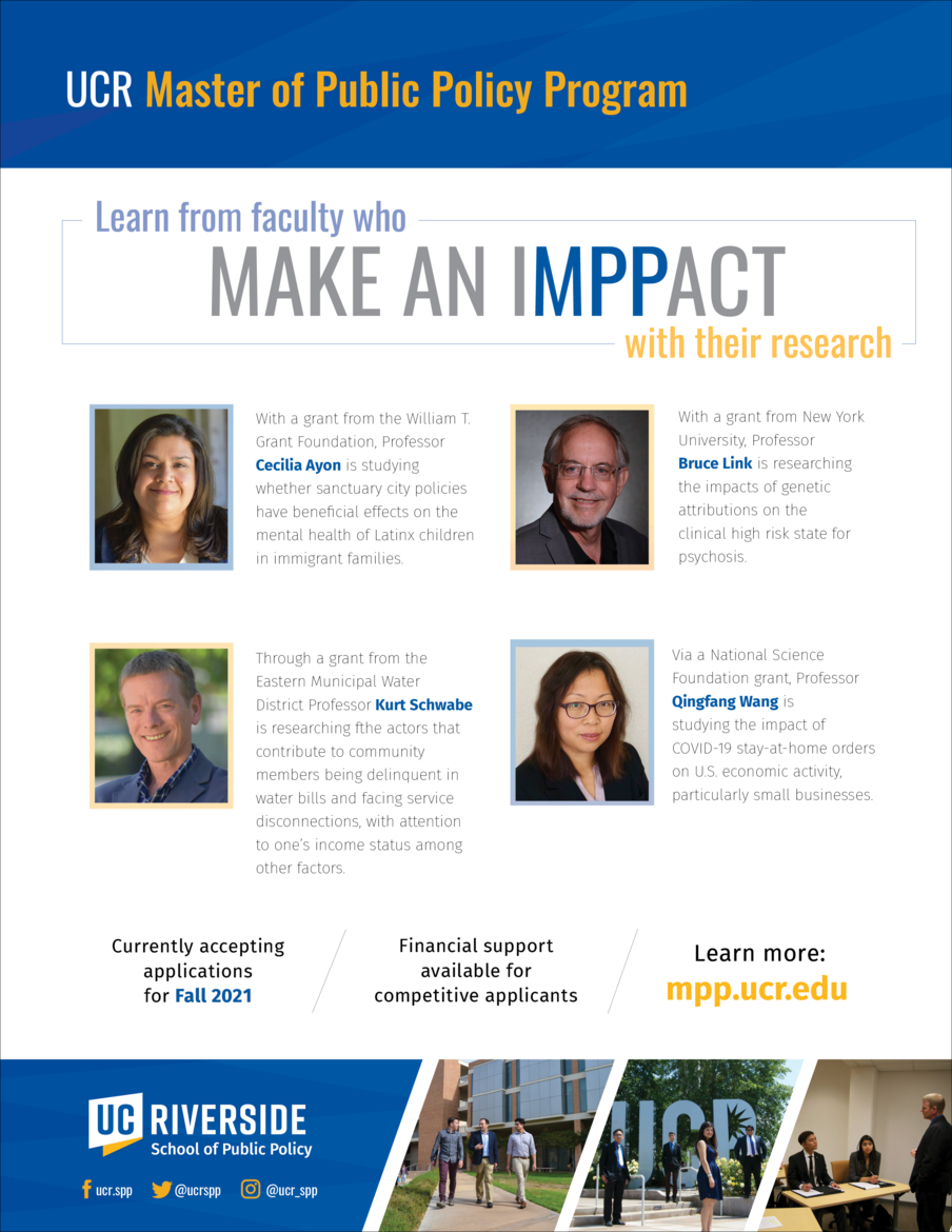 2020 MPP Apply Now Flyer - Faculty Research